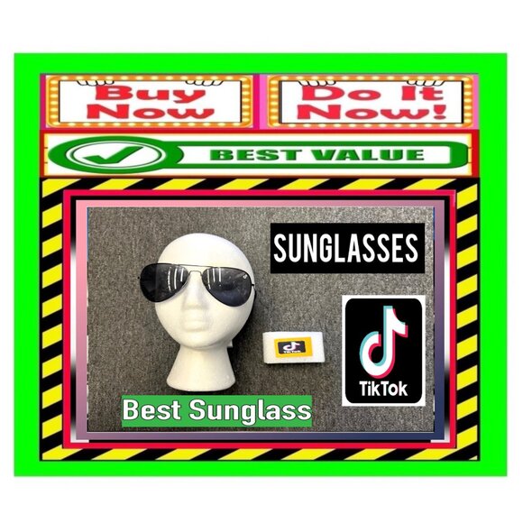 ✅🆕🚨🔴🌸S🌸A🌸L🌸E🌸❗️🔴📢TIK TOK Aviator SUNGLASSES Unisex EYEWEAR🟢BUY NOW❗💸 - Picture 2 of 16